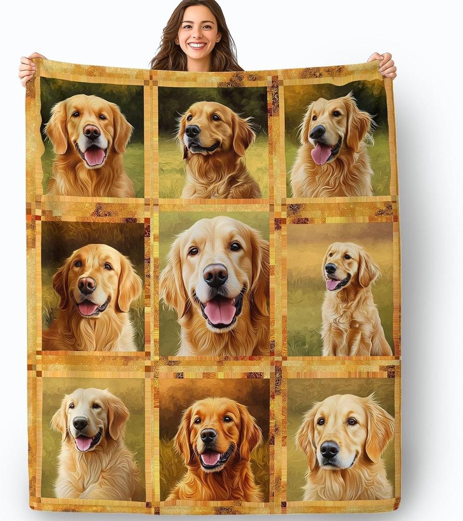 Animal Blanket Elephant Wolf Cow Highland Cattle Dog Flannel Blanket Super Soft Fleece Throw Blanket for Bedroom Couch Sofa Gift