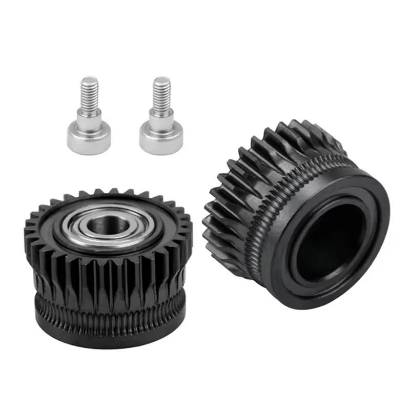 2pcs/lot CR K1C K1 Gear All Metal Filament Drive Gear for Creality K1 Max Extruder Nickel Plated DLC Coating High Hardness Wear