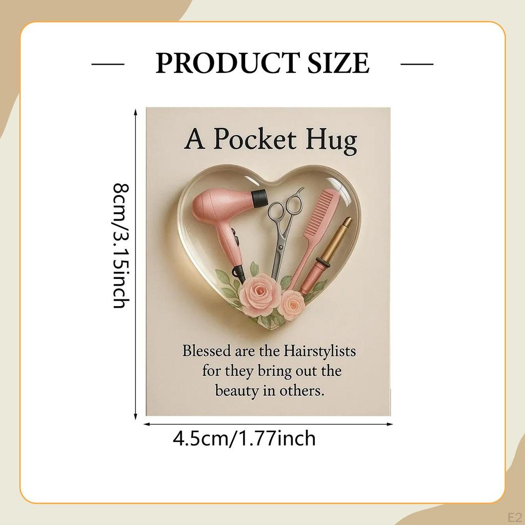 2D Heart Shaped Inspirational Decor Lightweight for Barber Hair Stylist Home