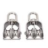 2Pcs Double Pulley Stainless Steel M25 Double Pulley Block 150kg Bearing Swivel Pulley Wheel Roller