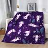 8 Sizes Cute Axolotl Printed Blanket Warm Soft And Comfortable Home Travel Blanket Sofa Bedding Cover Blanket Kids Gamer Gift