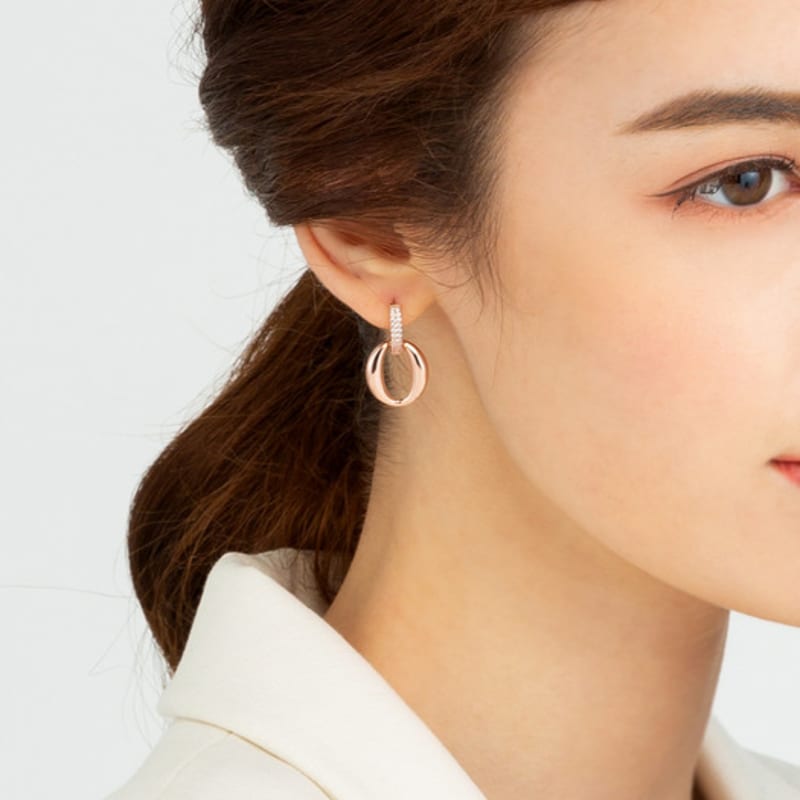 ELLE Jewelry 14K Gold Dress Earrings (Gold Pin) ELGPEE072