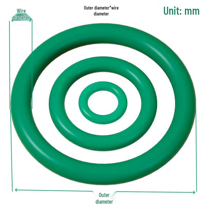 Green FKM O-Ring High Temperature Rubber Seal