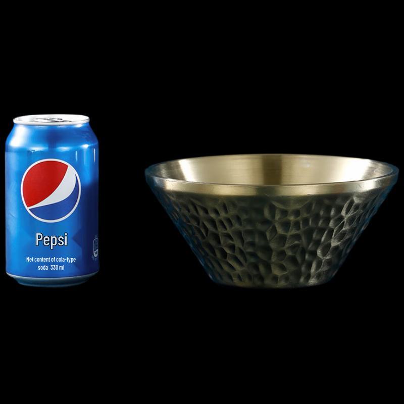 Lin Pan 304 Stainless Steel Hammered V-Shaped Bowl