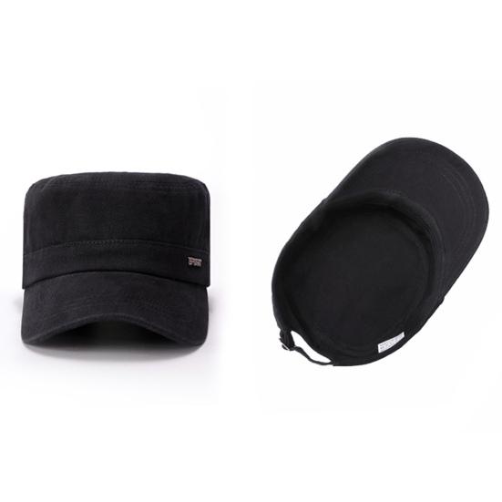 Sun Hat Sweat-absorbing Fine Stitching Soft Solid Color Army Military Cap for Outdoor
