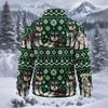 Men's Fall Winter Flannel Christmas Print Sweatshirt Casual Holiday Pullover Top
