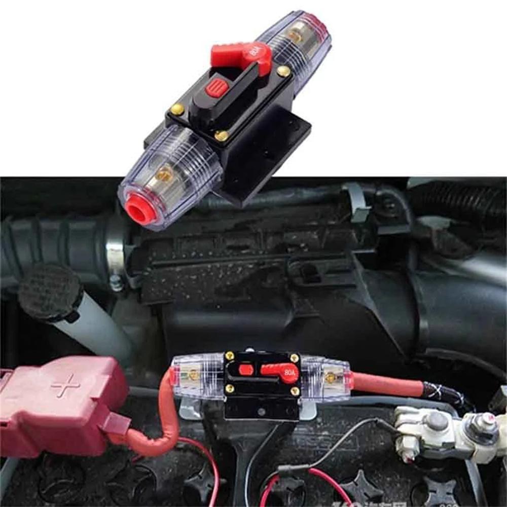 Circuit Breaker 20A 30A 40A 50A 60A 80A 100A 125A 150A 12V 24V DC Car Truck Audio Resettable Fuse Circuit Breaker Car Breaker