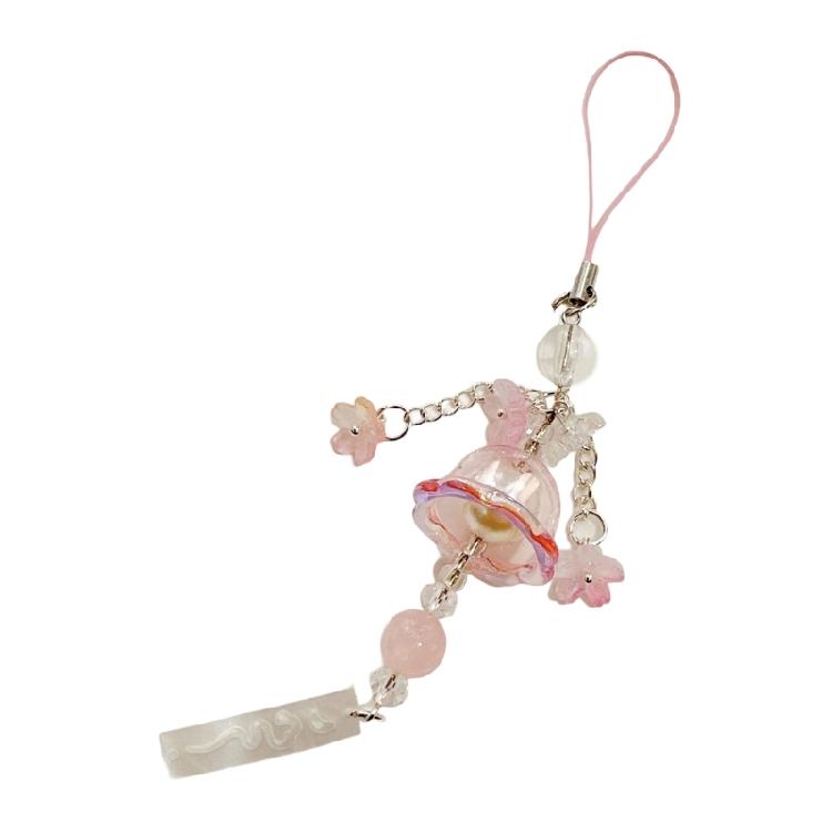 Elegant Jellyfish Wind Chime Glass Charm Pendant With Floral Designs Decoration for Personalize Styles Enhancement
