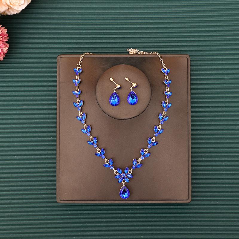 Koreański Zestaw Naszyjnika i Kolczyków Ślubnych - Cyrkonie i Perły Dodatki Ślubne