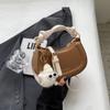 Retro hard shell chain bag new 2025 contrasting color handbag trendy fashion women's shoulder messenger bag
