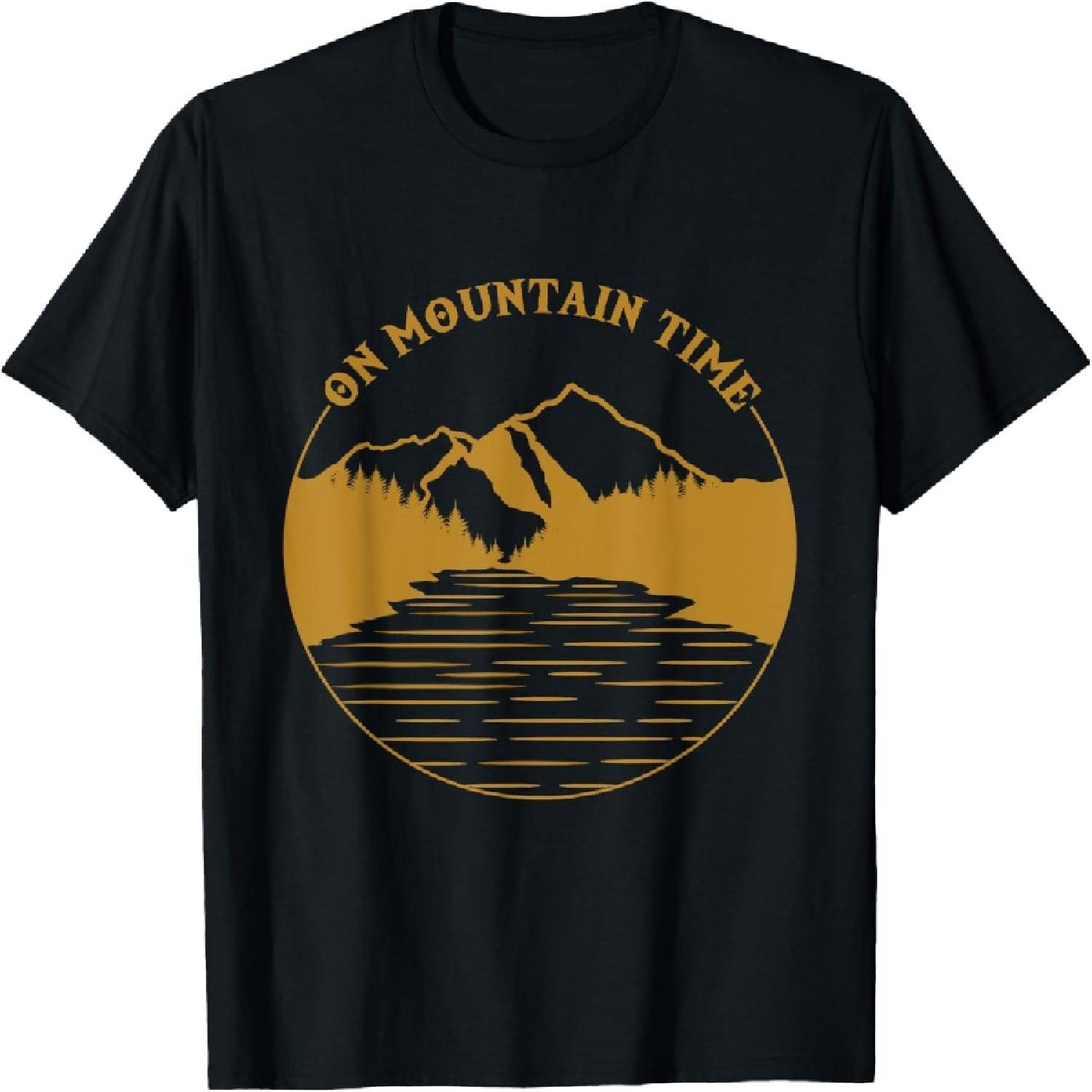 On Mountain Time - Funny Hiking & Camping Gift T-Shirt XXXXXL разноцветный