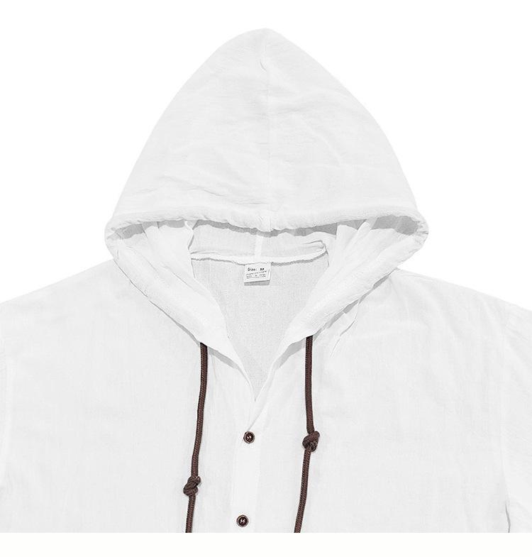 Men's Trendy Hooded Short-Sleeve Casual Sweatshirt