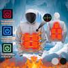 Men's Heated Hoodie with 9 Heating Zones and Round for Cold Outdoor Wear