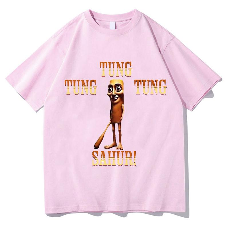 Tung Tung Tung Sahur- Italian Brainrot Meme TShirts Funny Men/Women Clothing Aesthetic Tops Unisex Clothes Cotton Soft T-shirts