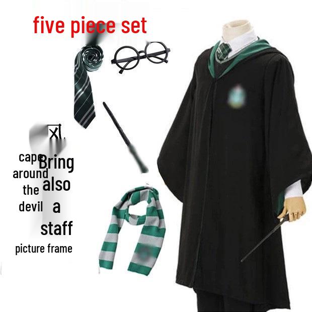 Harry Potter Wizard Robe Cosplay Costume for Kids & Adults - Magic Cloak Cape for Halloween