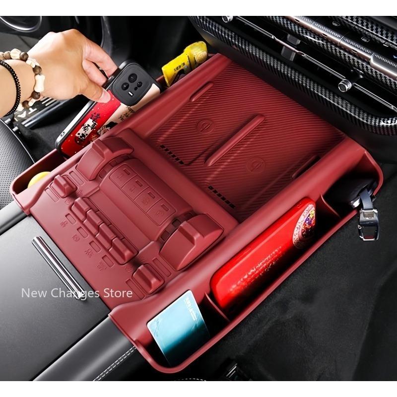 For GWM TANK 300 2025 Car Central Control Silicone Storage Pad Modified Wireless Charging Protection Pad Upgrade Parts