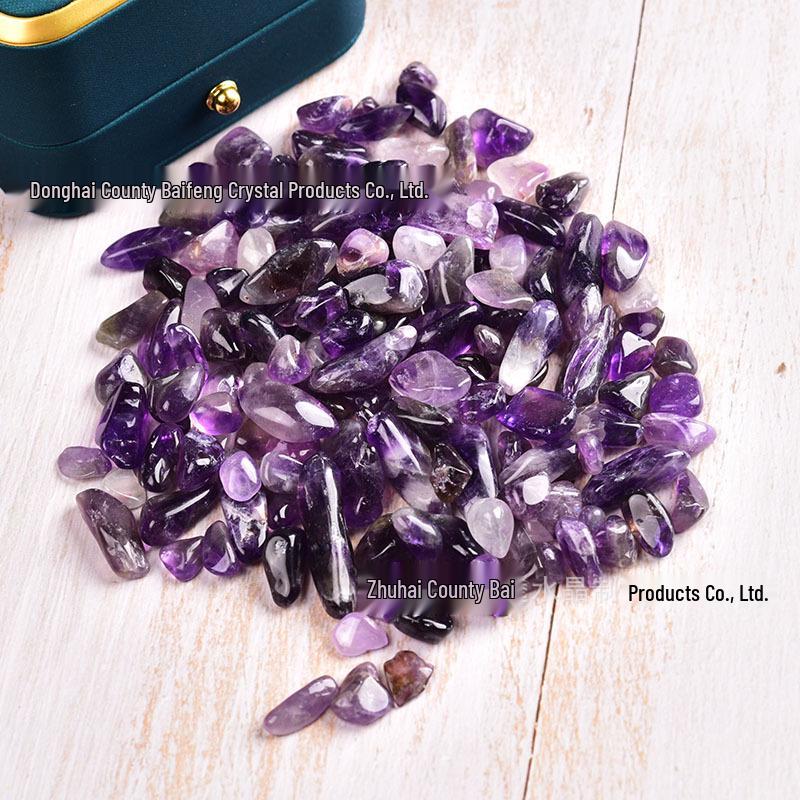 Natural Amethyst Crushed Stone Aromatherapy Diffuser Ornament for Home, Fish Tank, and Bonsai.