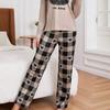 Wind Love Letter Printing Loungewear Set Long Sleeves Trousers Four Seasons Comfortable Pajamas