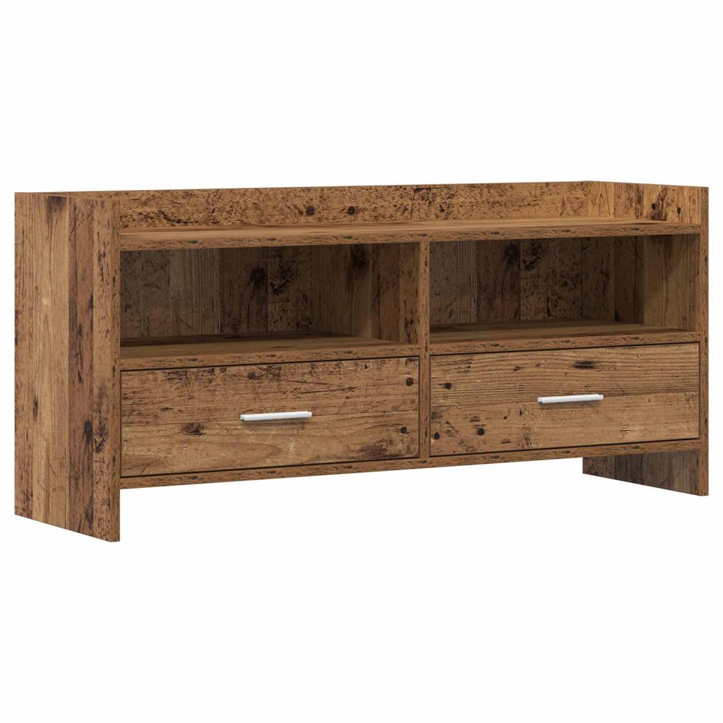 TV Stand 100 x 33 x 47 cm Reclaimed Wood Effect Engineered Wood