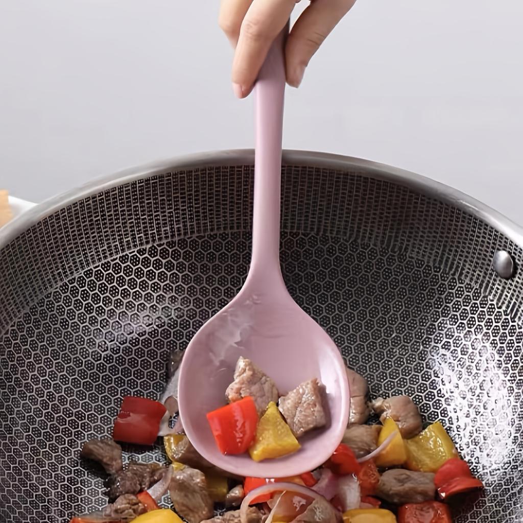 1pc Silicone Spatula, Food Grade Non Stick Cookware Safe, High Heat Resistant, Durable Kitchen Cooking Stirring Spoons