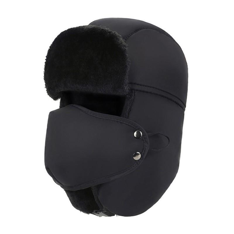 Unisex Winter Warm Fleece-Lined Hat With Ear Protection Skiing Hiking Outdoor Travel