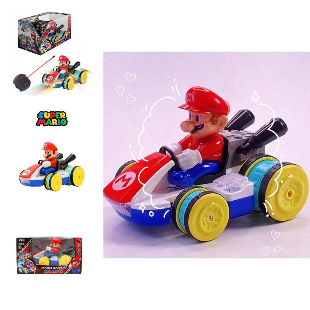 Mario Fernbedienungsauto Cooles Stuntfahrzeug Mit Lichtern Und Musik Super Mario Kart Spielzeug Kunststoff)