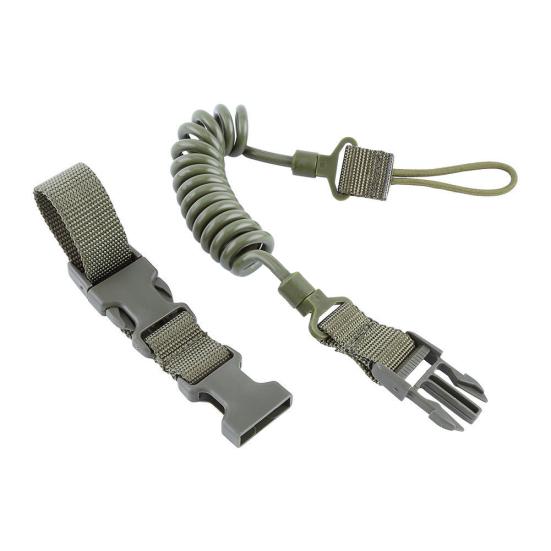150cm Military Tactical Nylon Elastic Quick Release Pistol Sling Spring Lanyard
