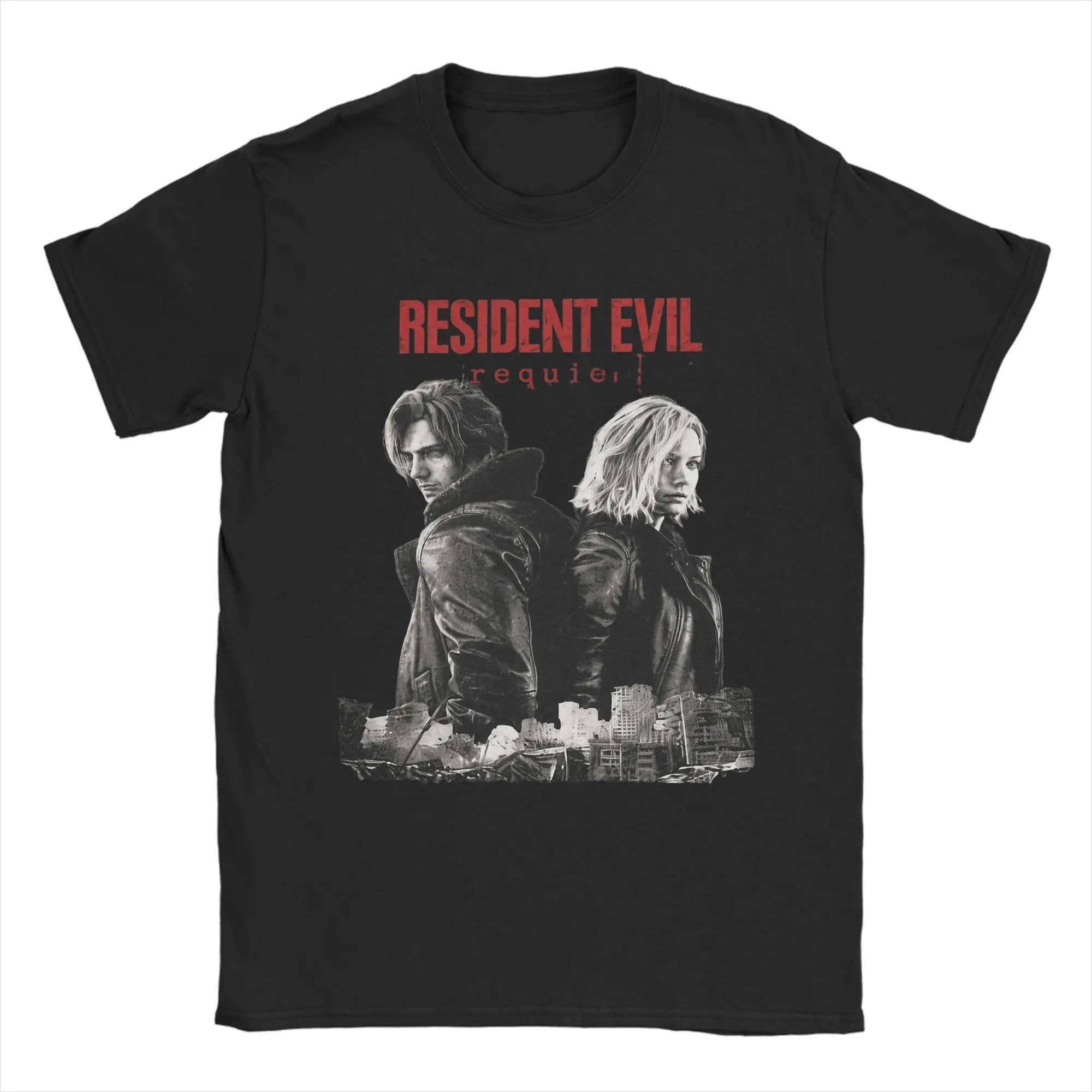 

Футболка Resident Evil Requiem Клер Редфілд, Унісекс Вуличний одяг для фанатів ігор, Повсякденний топ зі 100% бавовни з коротким рукавом M сірий