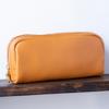 Leather pouch in for men and perfect for pencil or as a camel (made Himeji, Japan) women, travel, cases, bag-in-bag. apo-06cs, color.