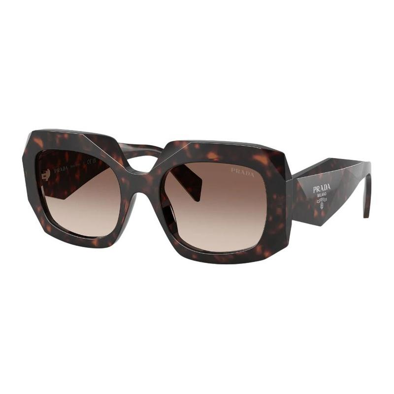 Prada Logo design on side of mirror Acetate Irregular Sunglasses Women's Tortoiseshell Tortoiseshell 55 in original box and bag