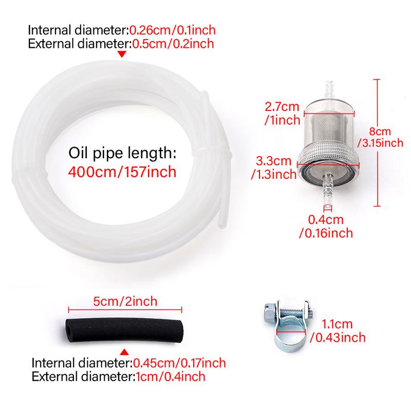4M Fuel Tank Standpipe Kit Replaceable Parking Heater Fuel Line Kit for Eberspacher/ Webasto Heater Diesel Hose Clip