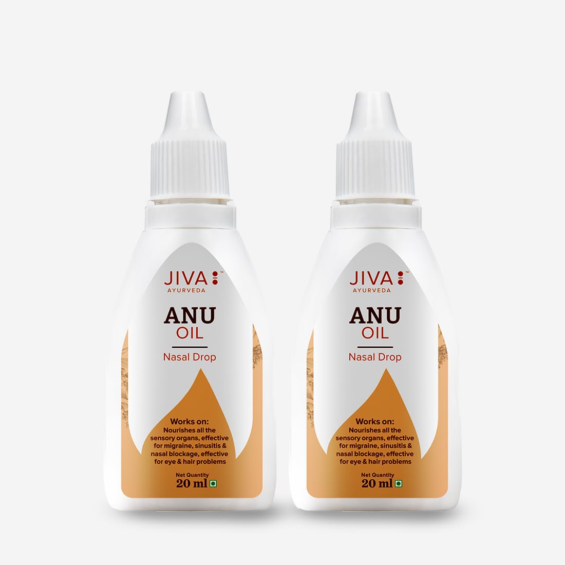 Jiva Anu Oil 20 ml X Pack Of 2 Nasal Care Oil For Daily Cleansing Sensory Comfort Traditional Ayurvedic Formula Use