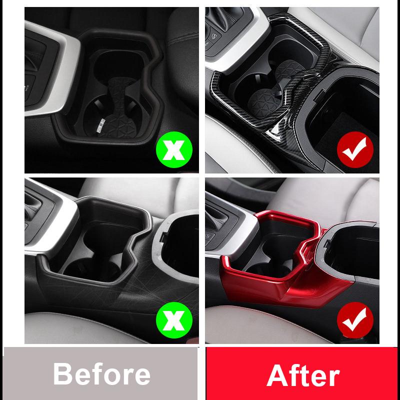 For Toyota RAV4 RAV 4 XA50    2022Car Central Control Water Cup Holder Frame Cover Trim Sticker Interior Accessories