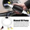 Manual Liquid Siphon Pump, Portable PVC Fuel Oil Transfer Hose with Metal Clamps, Power‑Free Hand Pump for Oil Water Extraction