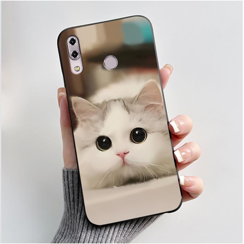 Case For Asus ZenFone 5 5z ZS620KL ZE620KL Capa Coque Cute Cartoon Printing Shell Protective Cover Soft Silicone Black Casing