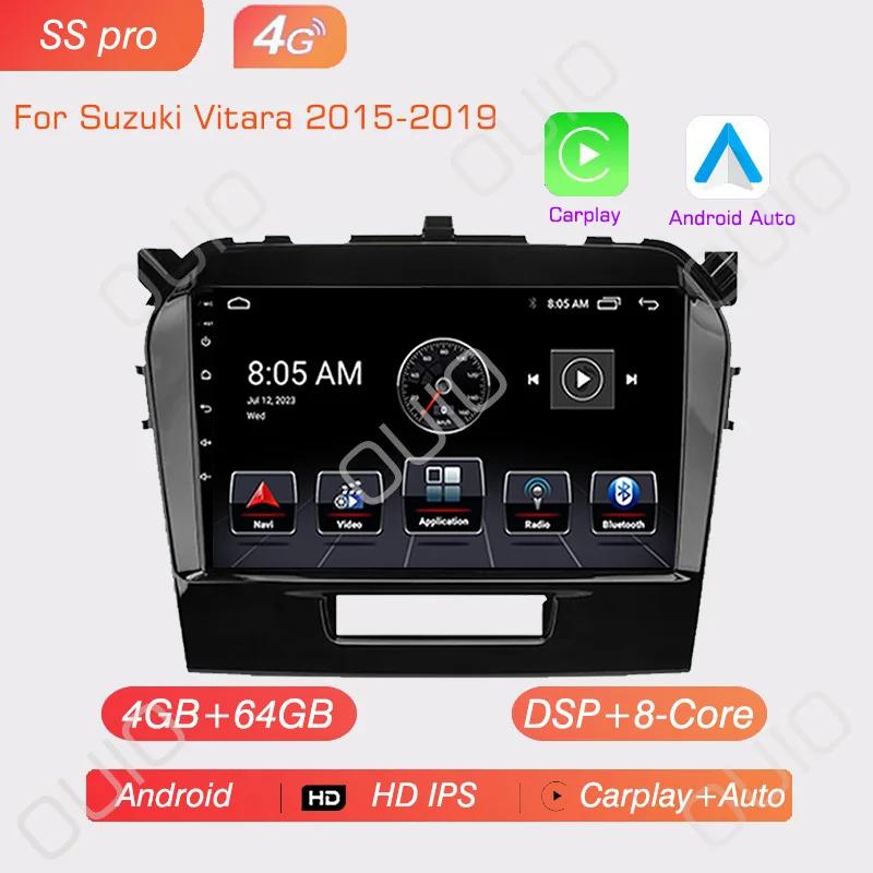 4G Android 13 Radio For Suzuki Vitara 2017 2018 2019 2020 Car stereo Multimedia Player Carplay Auto GPS navigation