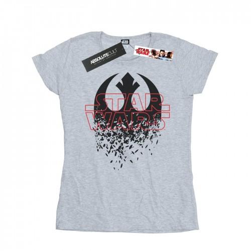 

Star Wars Womens/Ladies The Last Jedi Shattered Emblem Cotton T-Shirt XXL білий