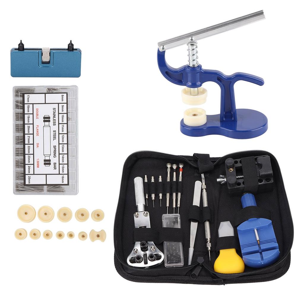 Watch Repair Tool Kit Watch Press Adjustable Back Case Opener Pin Punch Watch Battery Replacement