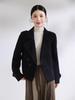 Fashion 2025 Petite Loose Double-Sided Wool Overcoat - Women's Short Korean Style for Autumn & Winter