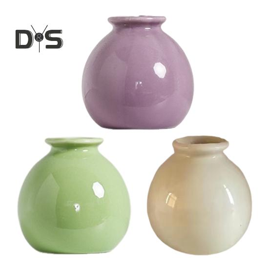 Mini-Keramikvase, einfarbig, glasierte Blumenvase, Schreibtischdekor, Miniatur-Knospenvase für kleine Hydrokulturpflanzen, Blumen, Büro, Wohnzimmer, Schlafzimmer