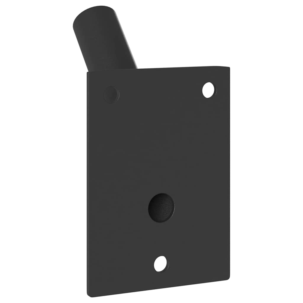 Flagpole Holder Black 10.5 X 7.5 X 0.25 Cm Steel