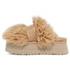 Fabric Fuzzy Slippers Women's Oats White 1131974-OATT