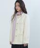 Michiko London Koshino [Free Returns] Fringe Tweed Jacket Cream Ivory