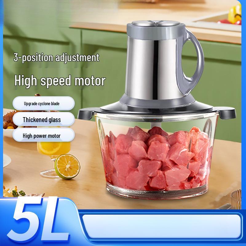 Robot da Cucina Piccolo Multifunzione e Frullatore con Bicchiere in Vetro per Aglio e Peperoncino