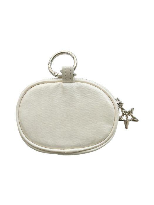 margarin fingers STAR KEYRING POUCH (CREAM)