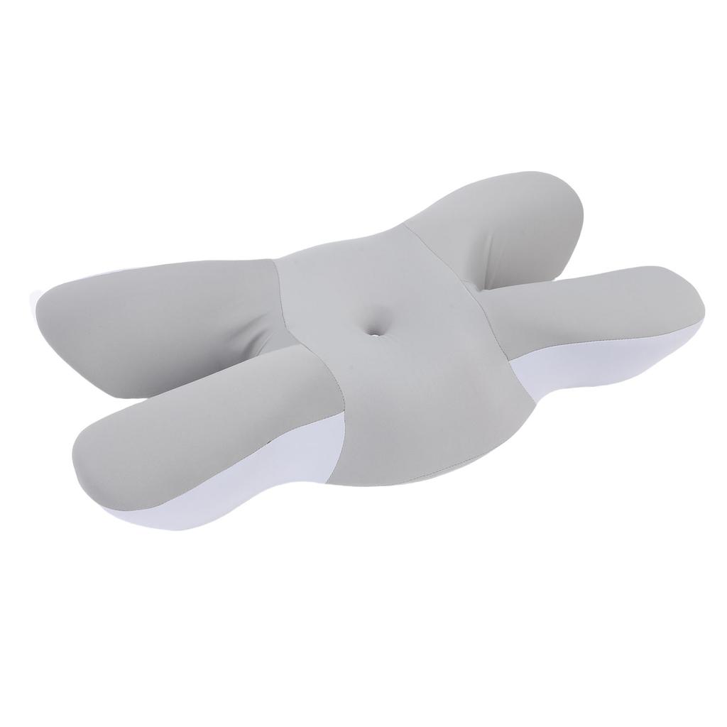 Zervikales Nackenkissen Nylon Polyurethanfaser Slow Rebound Bettkissen für Rücken Bauch Seitenschläfer Grau