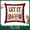 Christmas Snowman And Tree Pillowcase Bedroom Sofa Cushion Cover 100% Polyester Living Room Cushion Pillowcase Home Decor