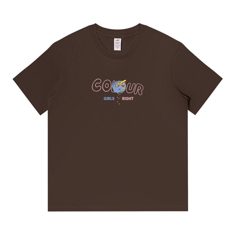 Short-sleeved Men's Summer Students Korean Version of The Casual Loose Round Neck Yankee Printing Wild Harajuku Wind Tops Trend Women