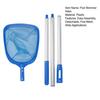 Pool Skimmer Rake with Adjustable Pole Fine Mesh Pool Leaf Catcher Detachable Leaf Net for Cleaning Pools Spas Hot Tubs Fountains