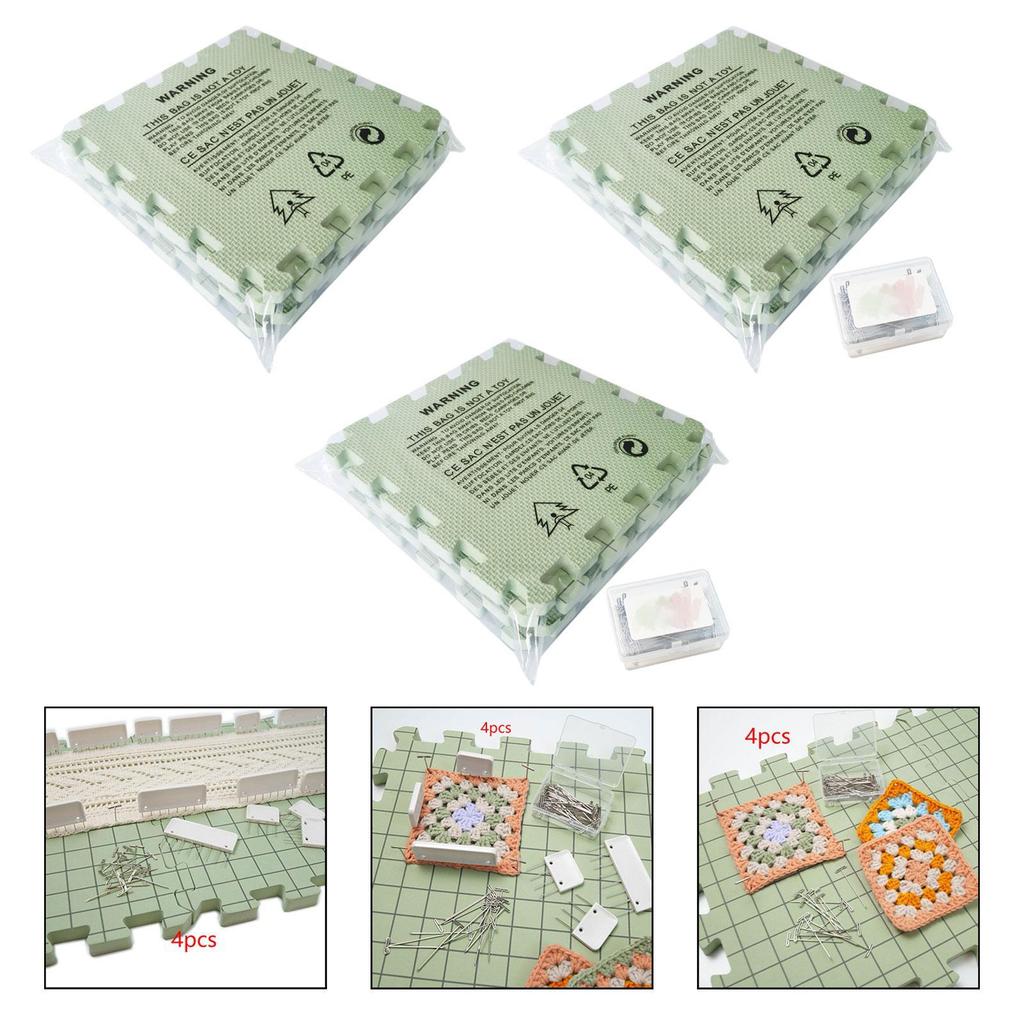 Stitch Blocking Mat Set with Grid Lines, Multifunctional Versatile DIY Blocking